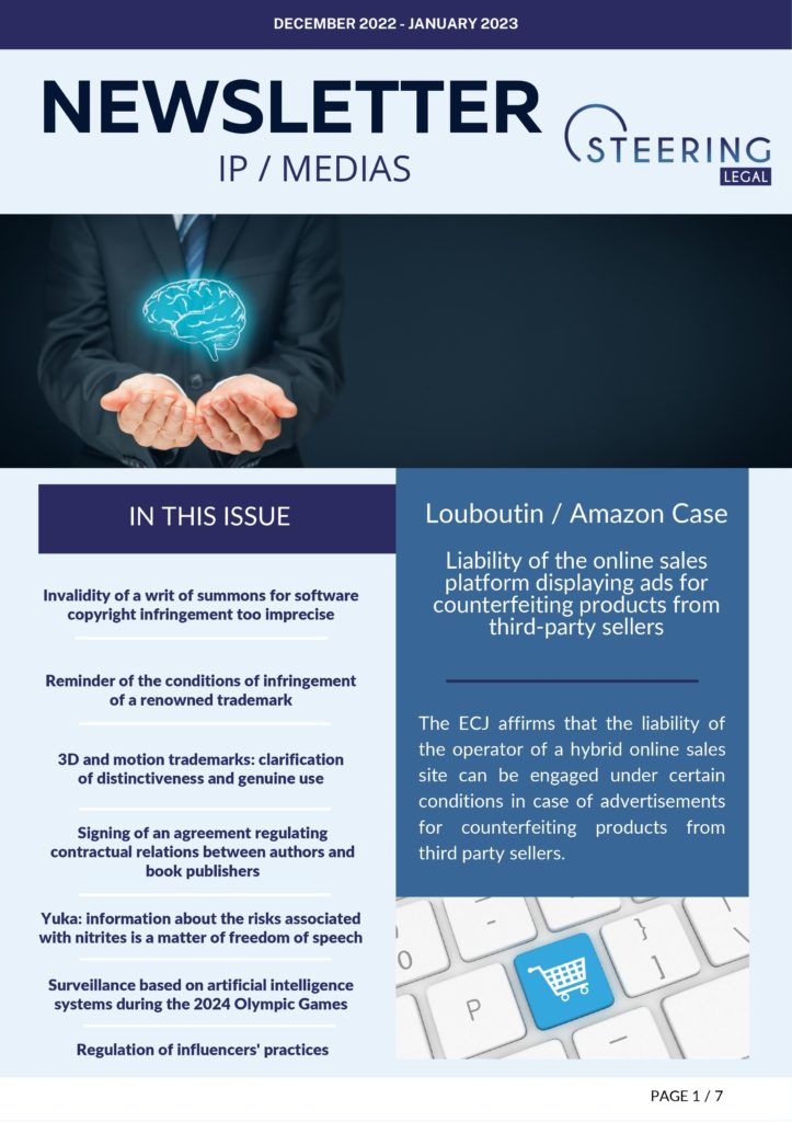 NEWSLETTER IP Media December 2022 January 2023 steeringlegal